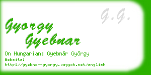 gyorgy gyebnar business card