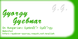 gyorgy gyebnar business card